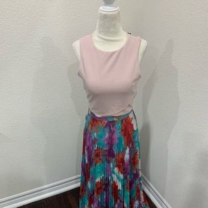 Express light pink dressy crop top